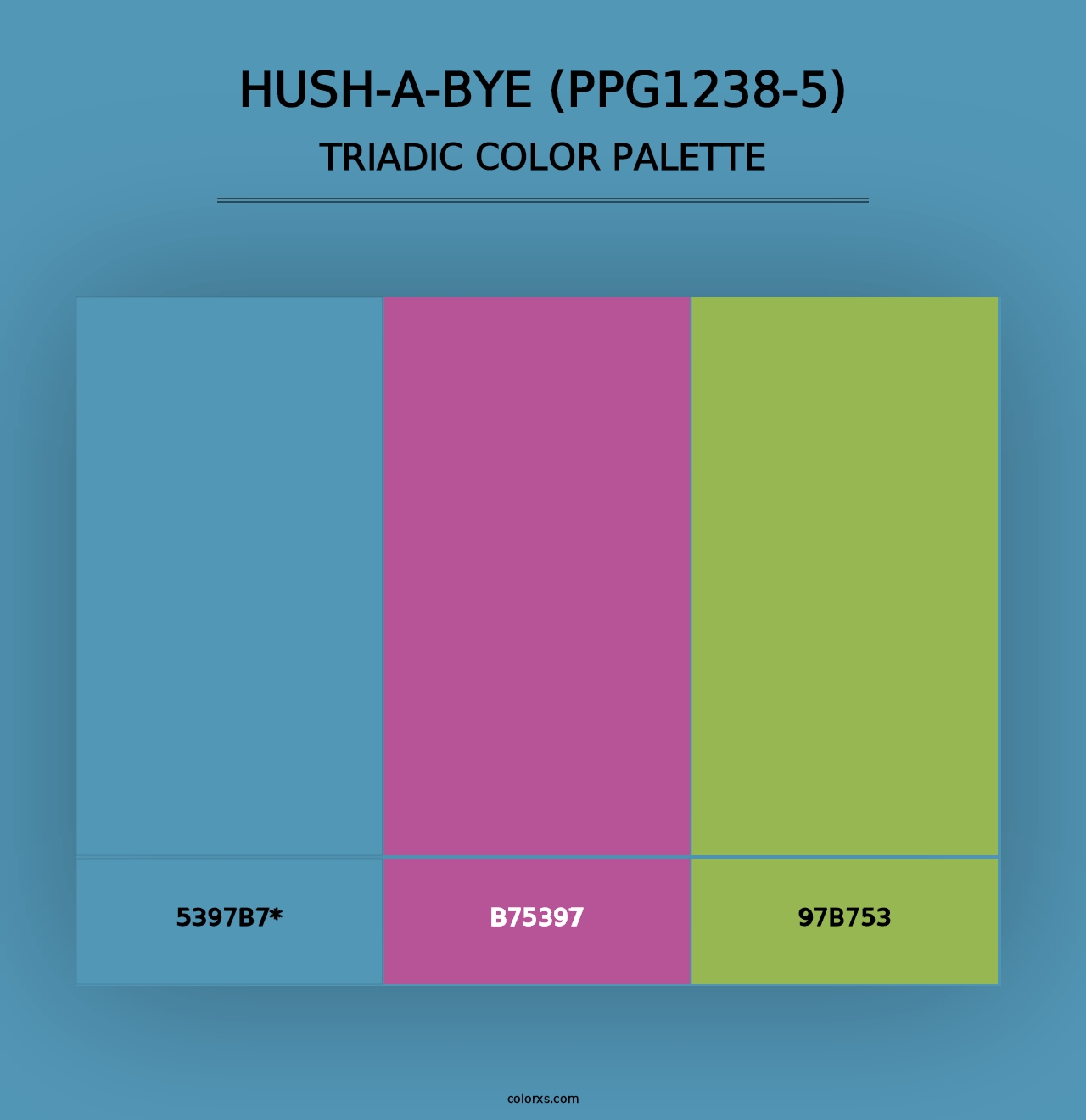 Hush-A-Bye (PPG1238-5) - Triadic Color Palette