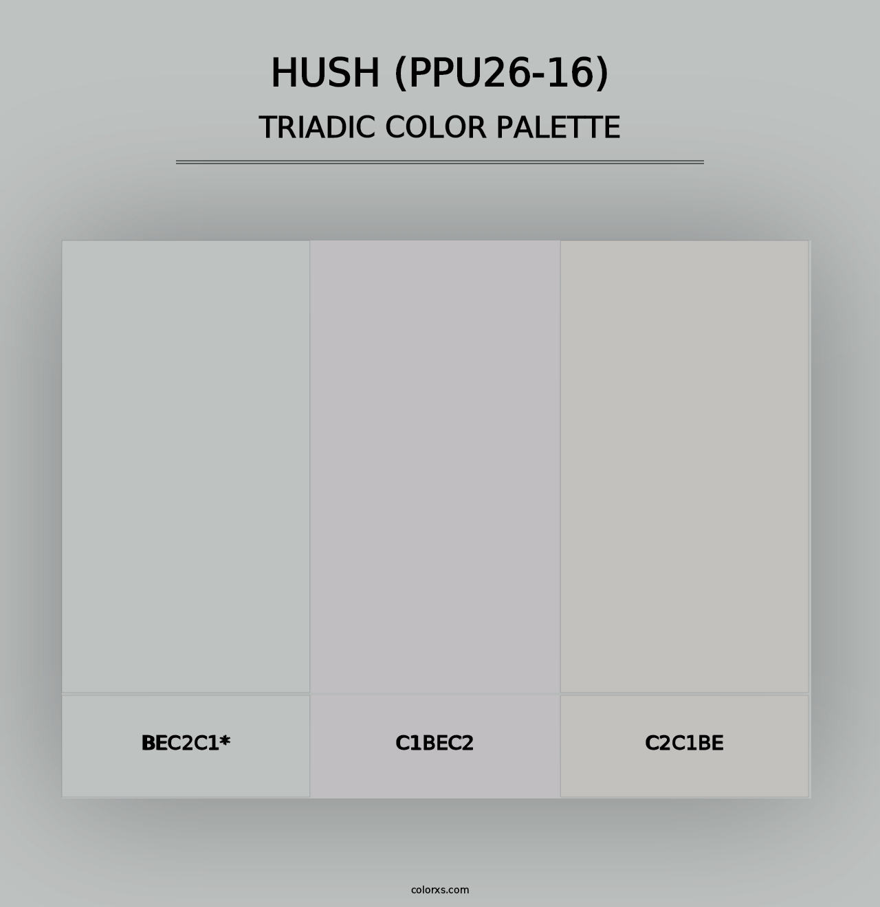 Hush (PPU26-16) - Triadic Color Palette