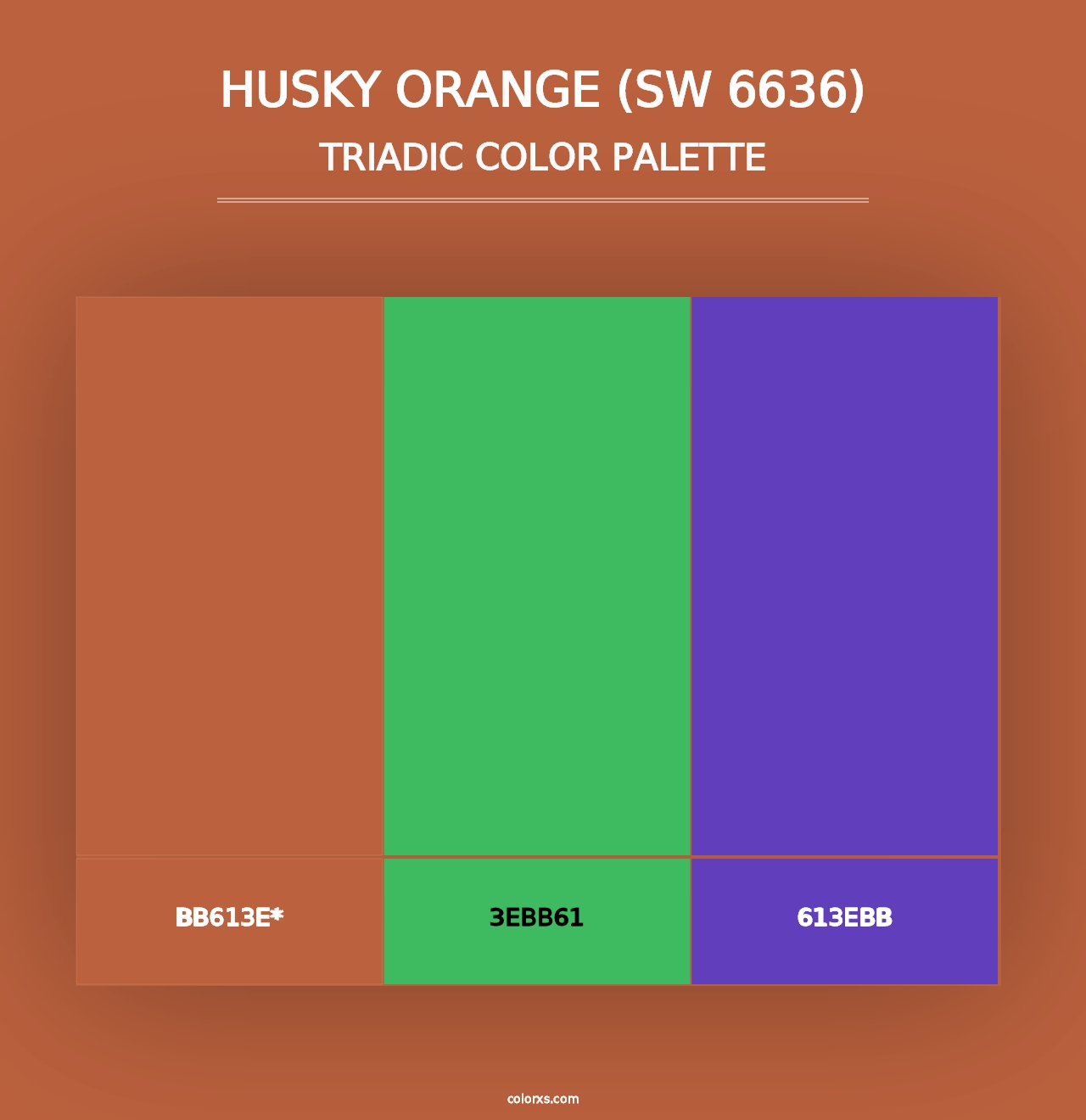 Husky Orange (SW 6636) - Triadic Color Palette