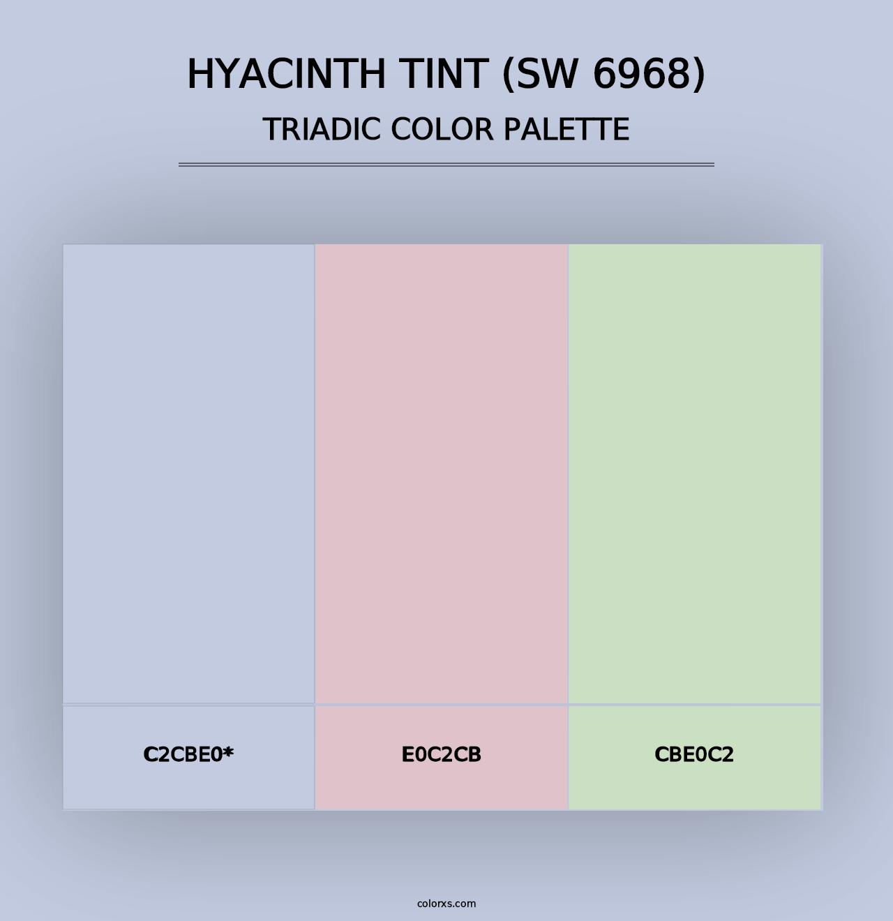 Hyacinth Tint (SW 6968) - Triadic Color Palette