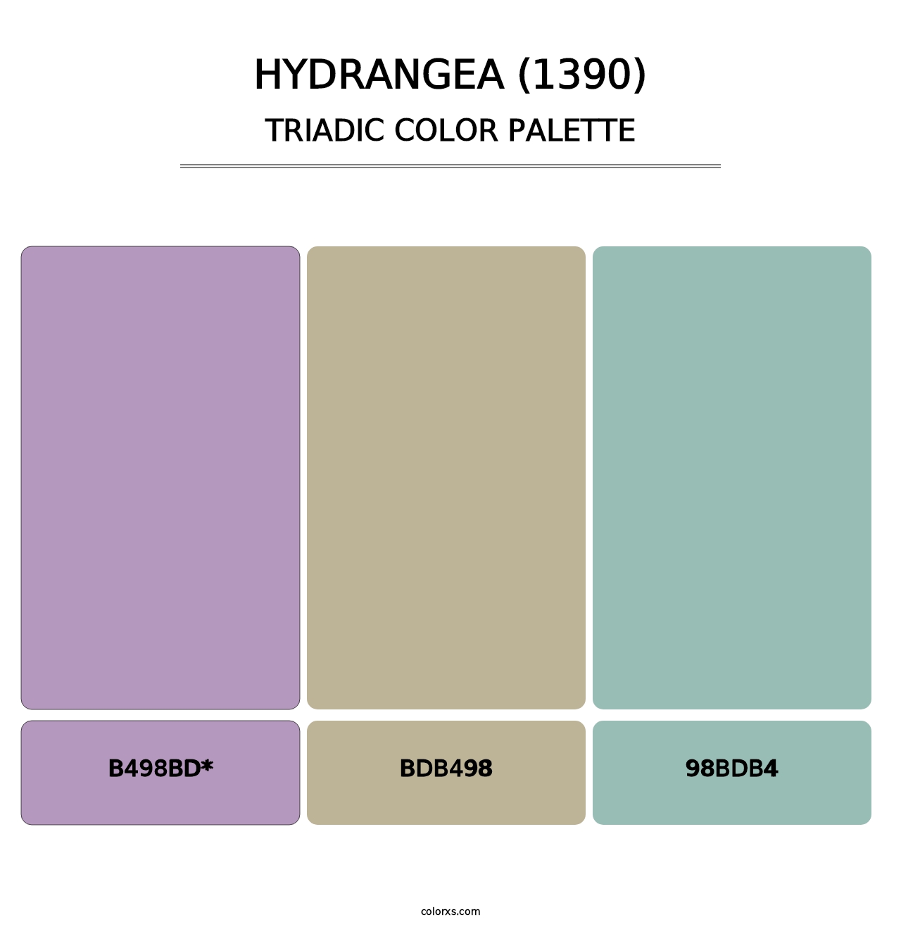 Hydrangea (1390) - Triadic Color Palette