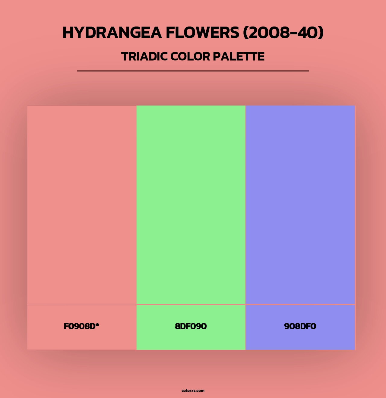 Hydrangea Flowers (2008-40) - Triadic Color Palette