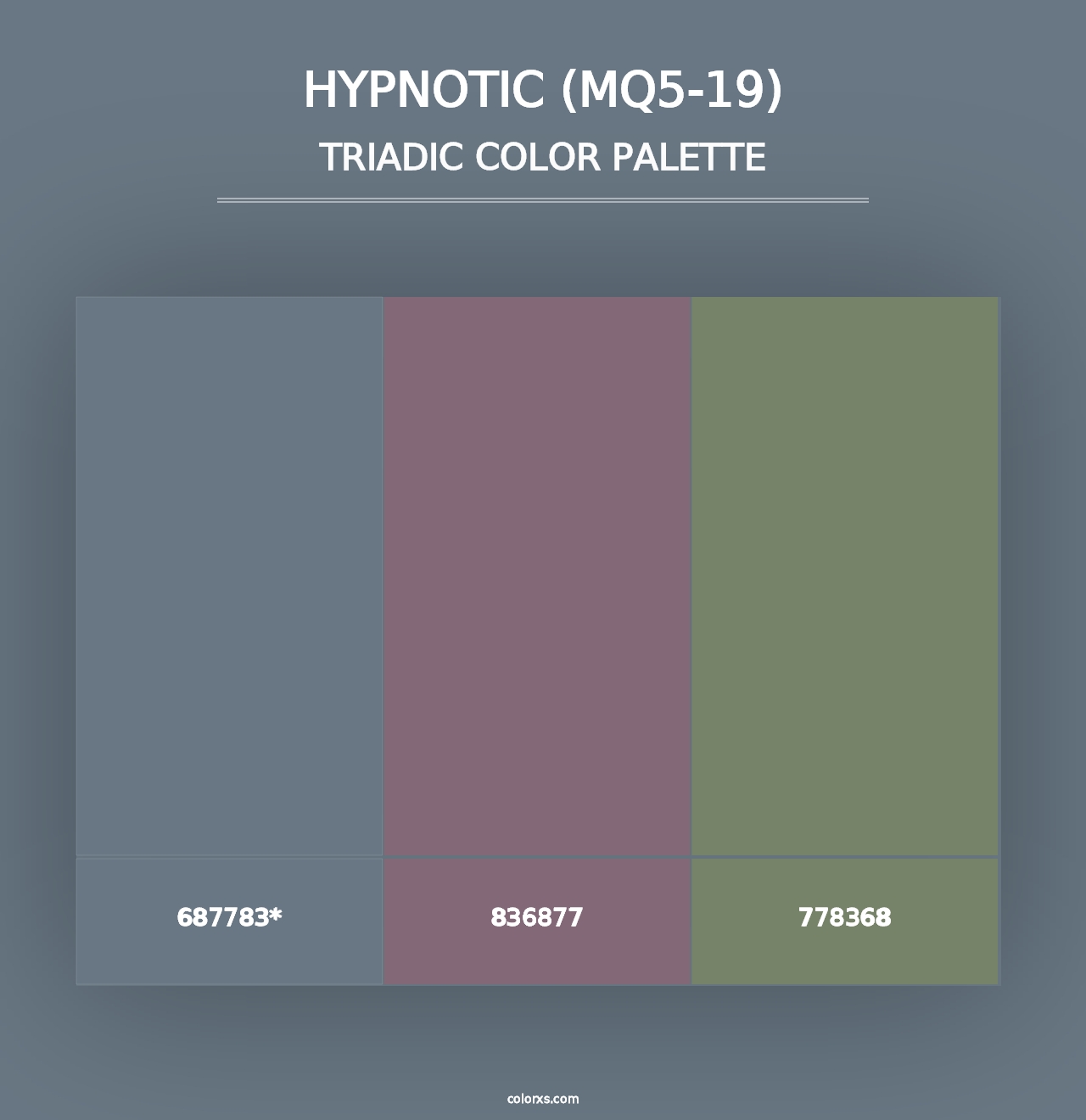 Hypnotic (MQ5-19) - Triadic Color Palette