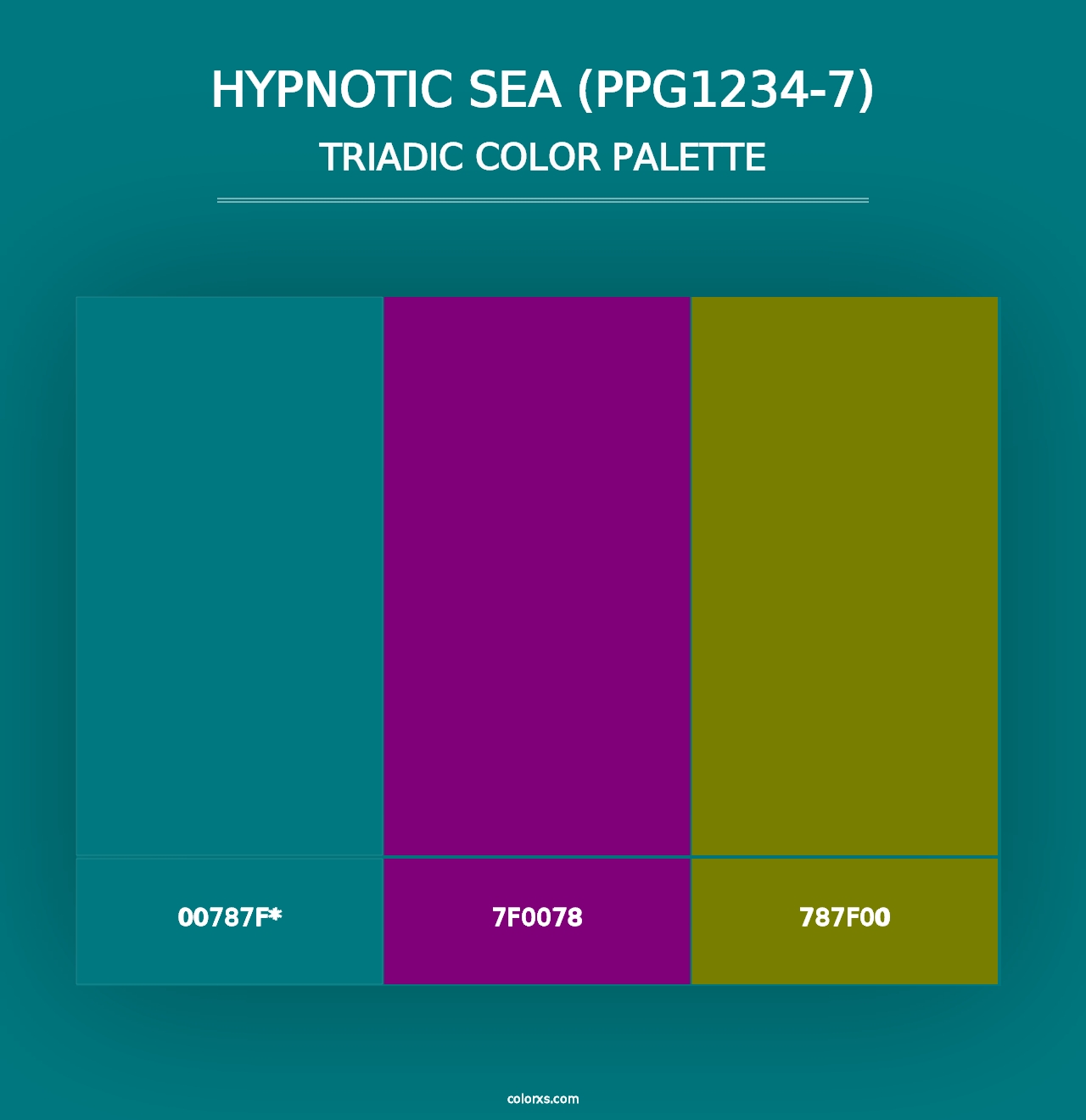 Hypnotic Sea (PPG1234-7) - Triadic Color Palette