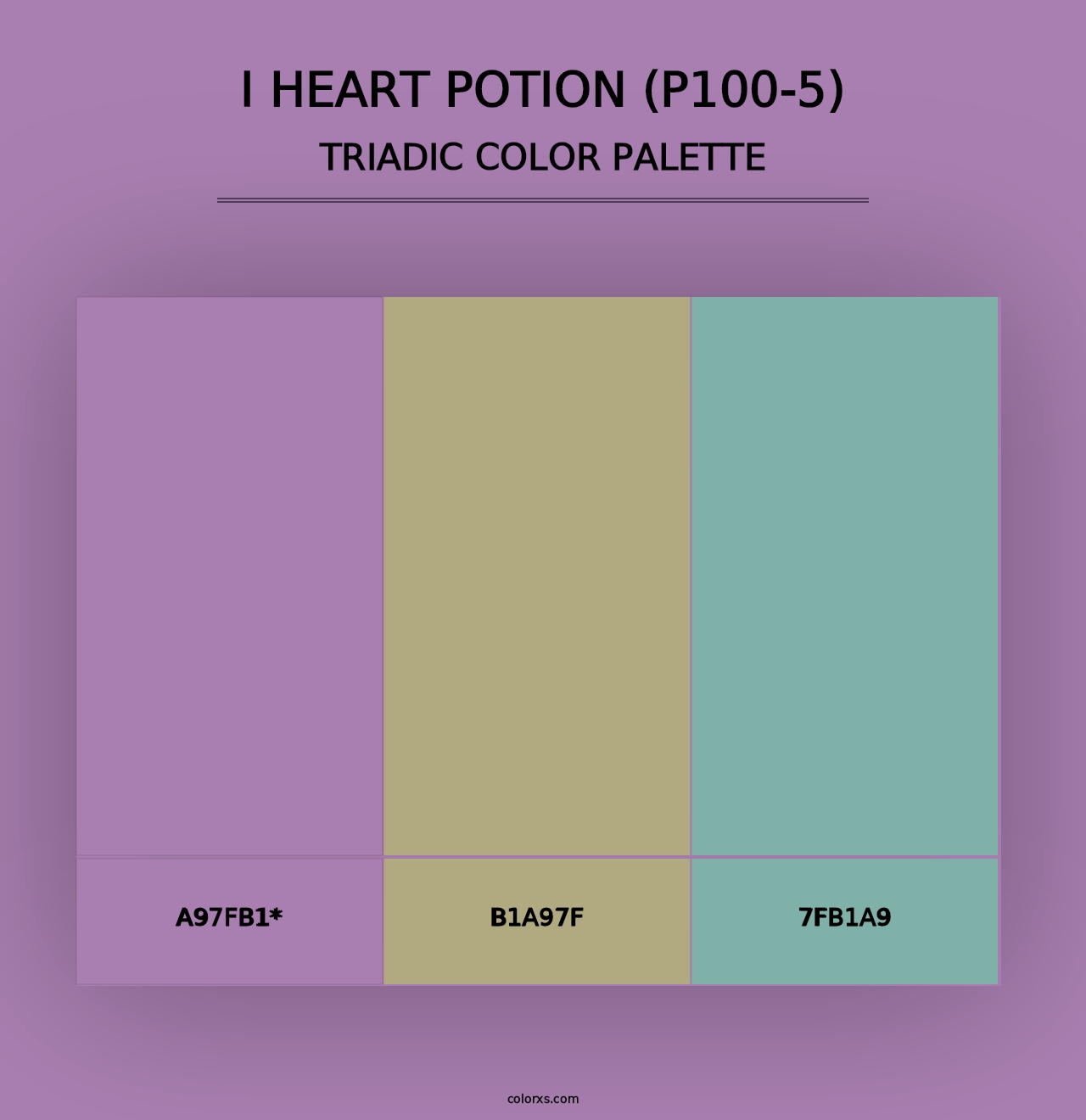 I Heart Potion (P100-5) - Triadic Color Palette