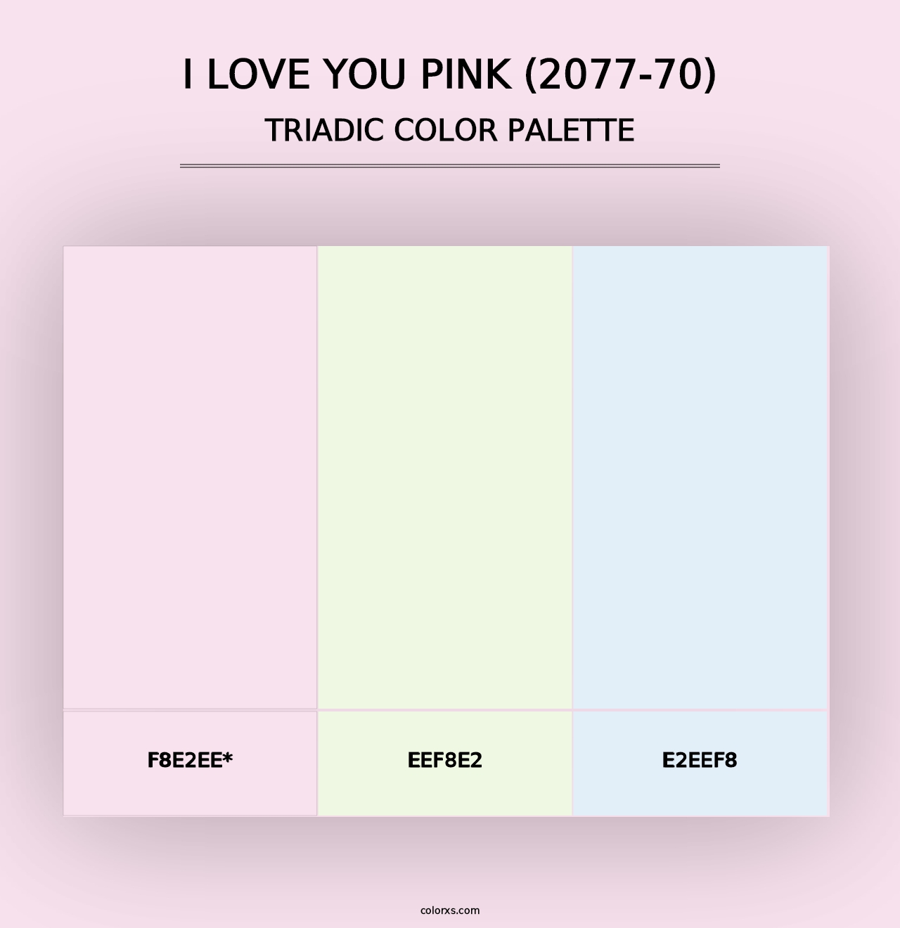 I Love You Pink (2077-70) - Triadic Color Palette