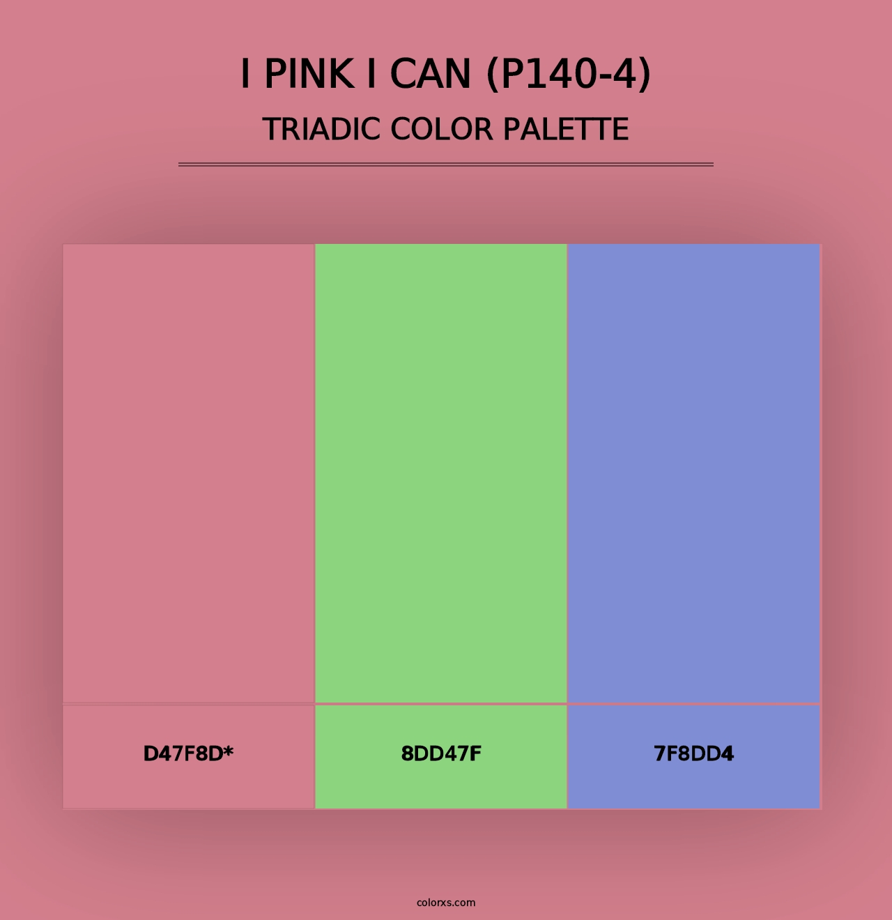 I Pink I Can (P140-4) - Triadic Color Palette