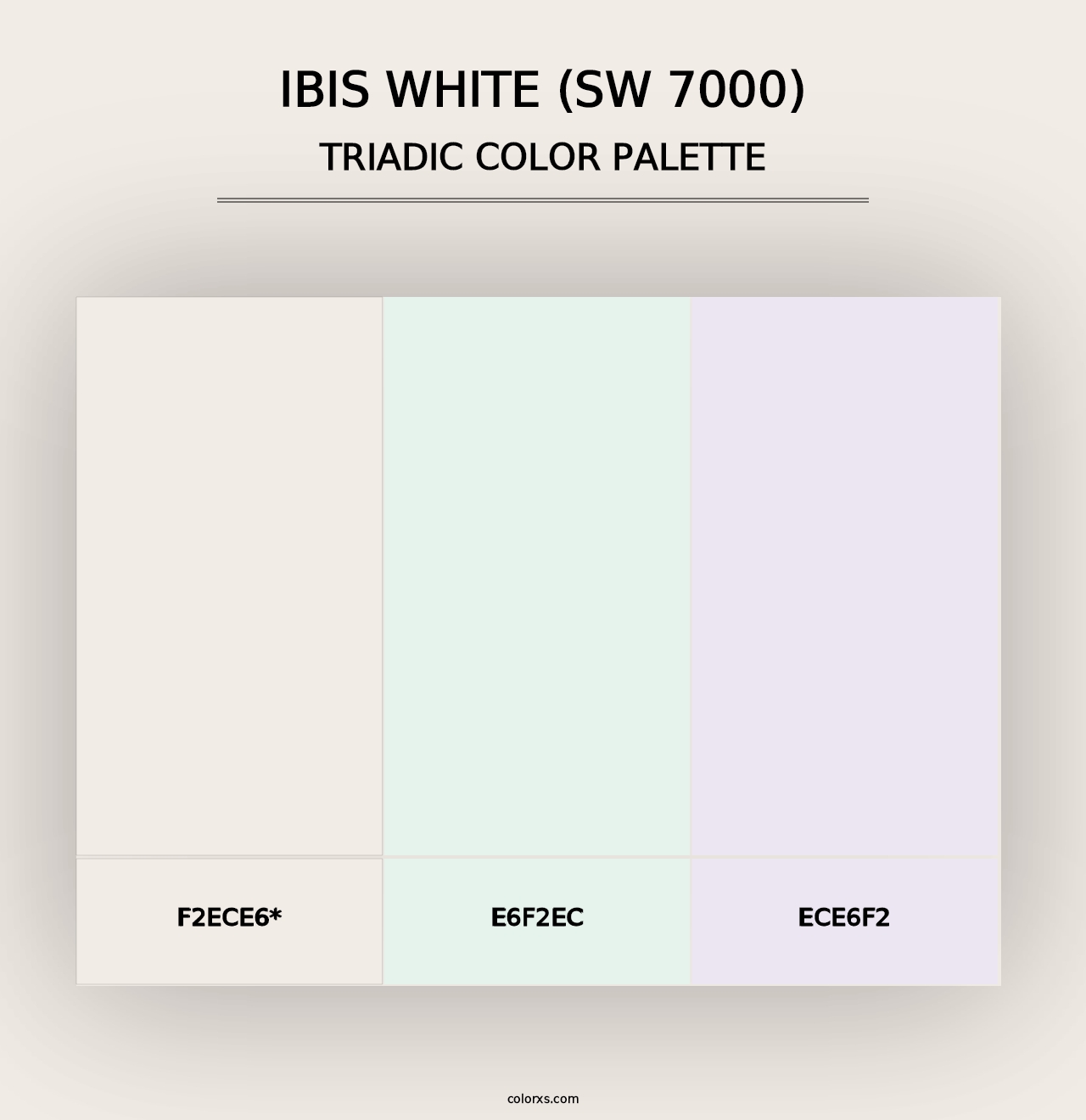 Ibis White (SW 7000) - Triadic Color Palette