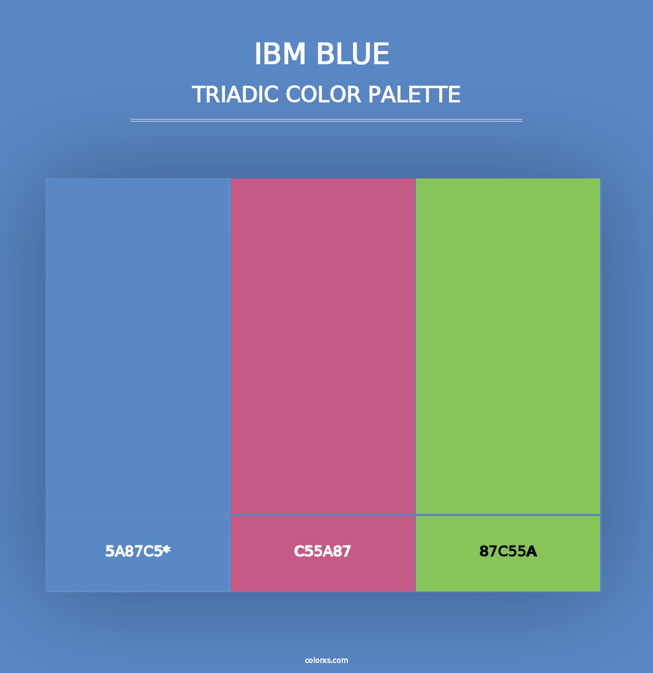 IBM Blue  - Triadic Color Palette