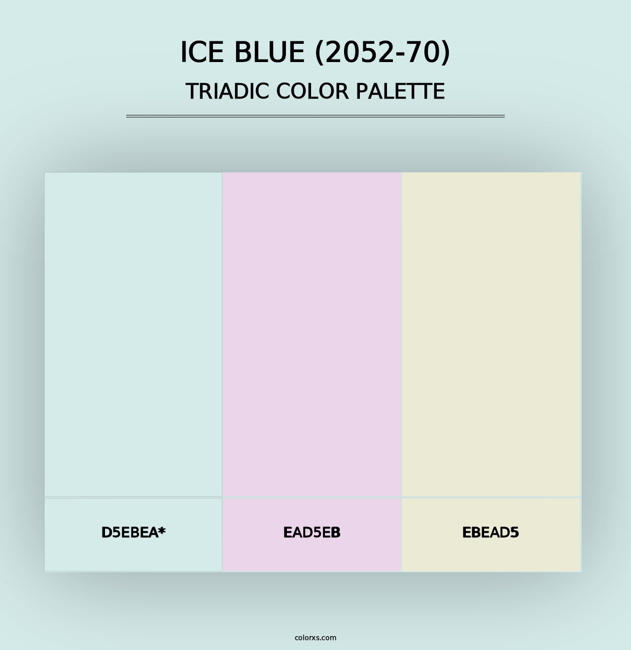 Ice Blue (2052-70) - Triadic Color Palette