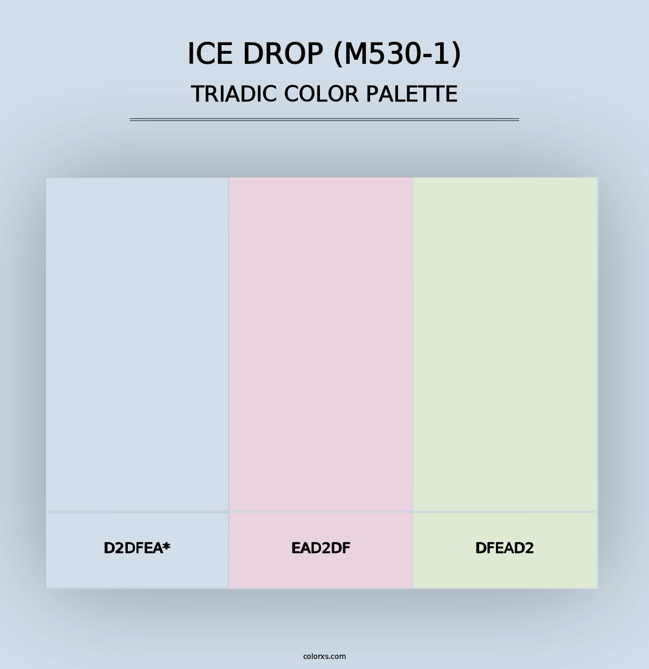 Ice Drop (M530-1) - Triadic Color Palette