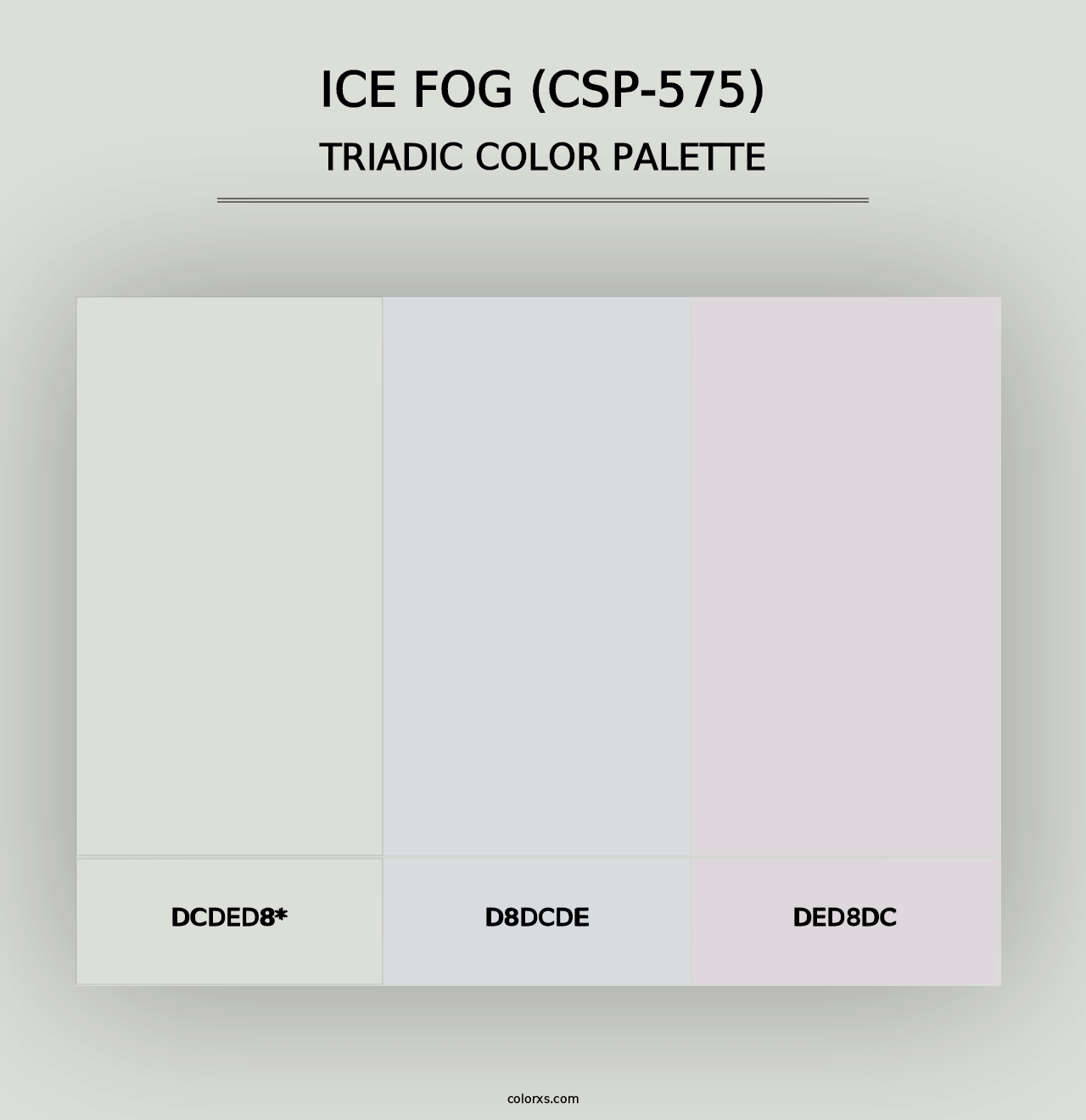 Ice Fog (CSP-575) - Triadic Color Palette