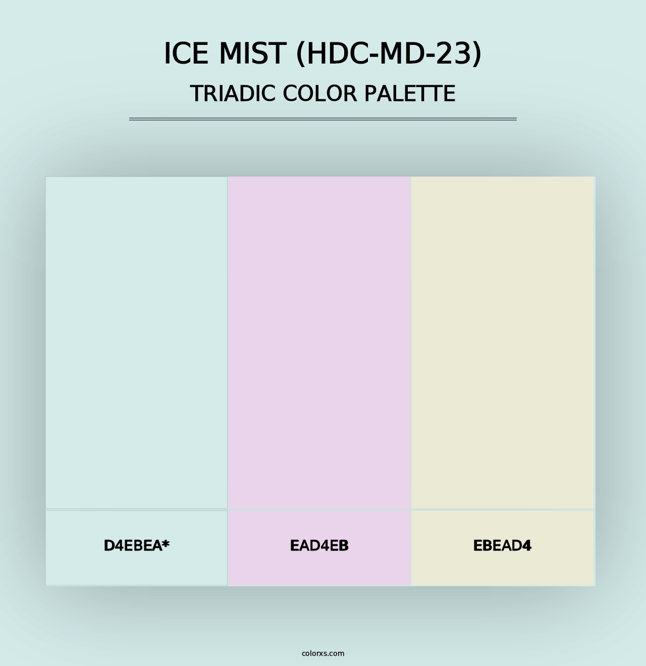 Ice Mist (HDC-MD-23) - Triadic Color Palette