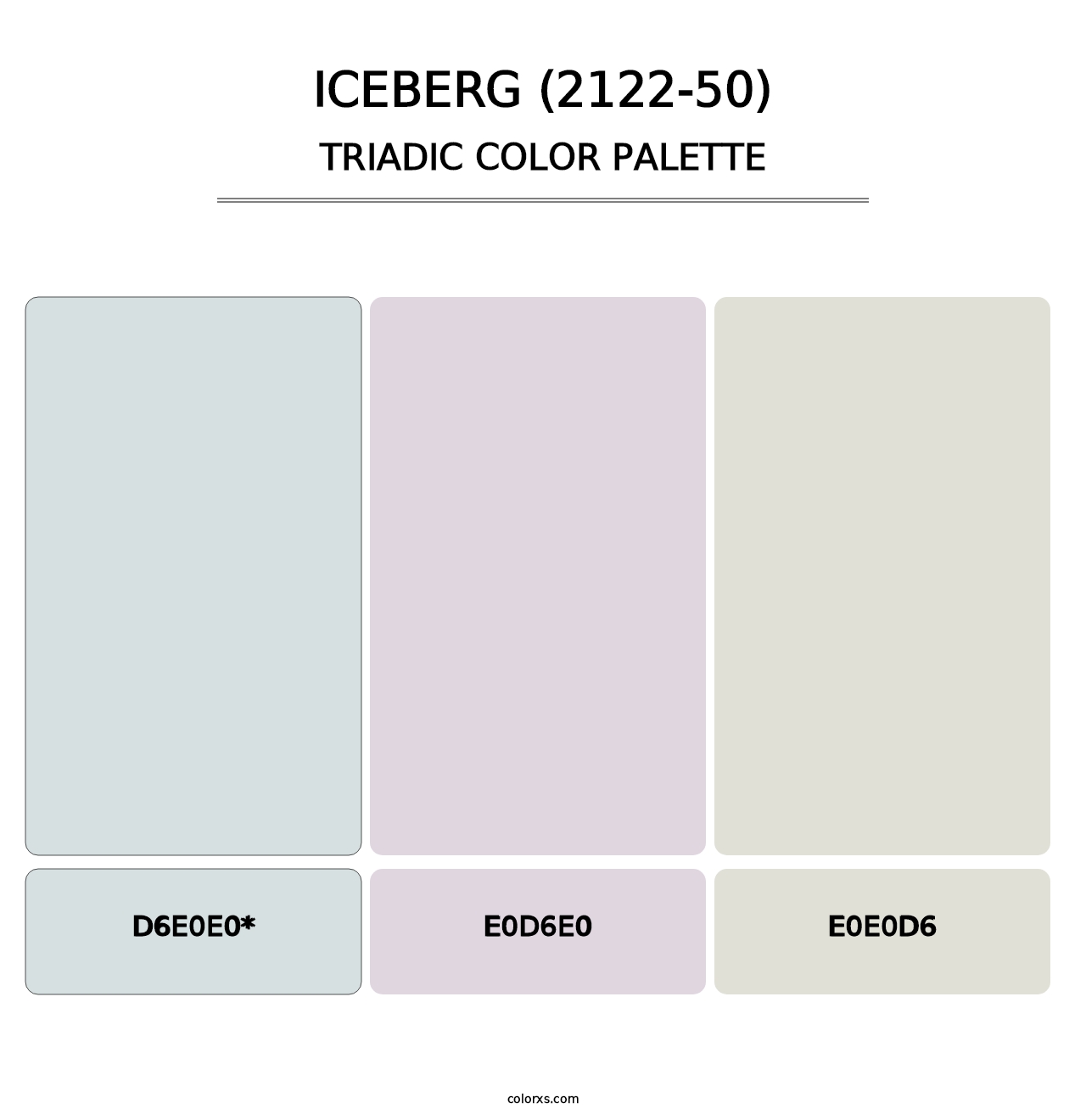 Iceberg (2122-50) - Triadic Color Palette