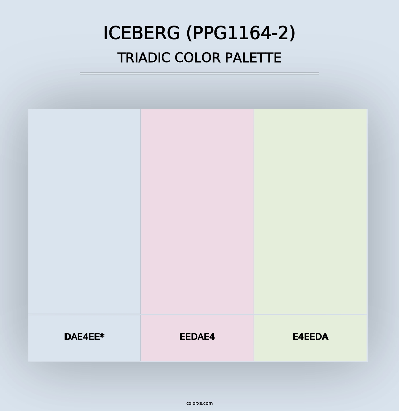 Iceberg (PPG1164-2) - Triadic Color Palette