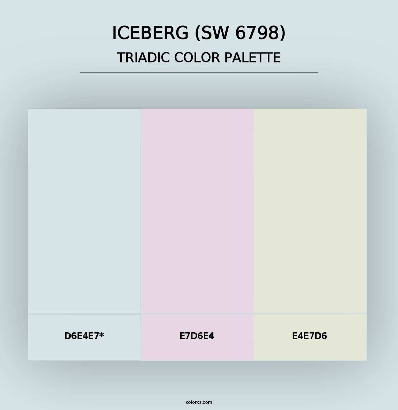 Iceberg (SW 6798) - Triadic Color Palette