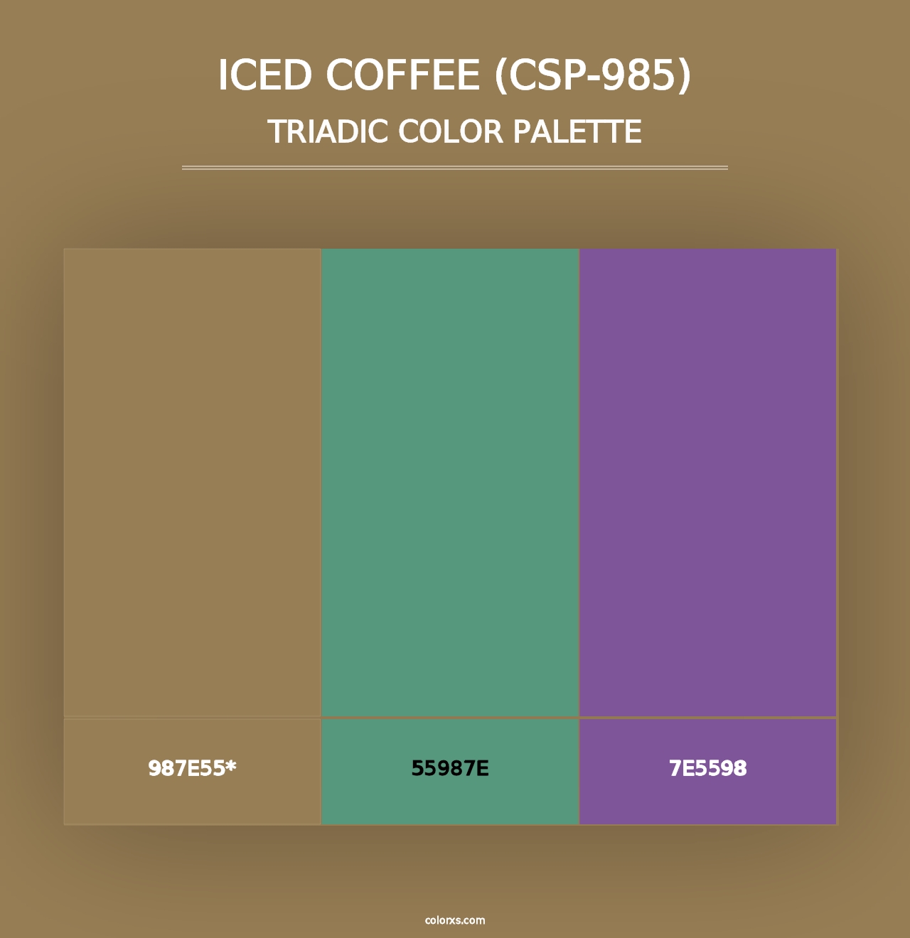 Iced Coffee (CSP-985) - Triadic Color Palette