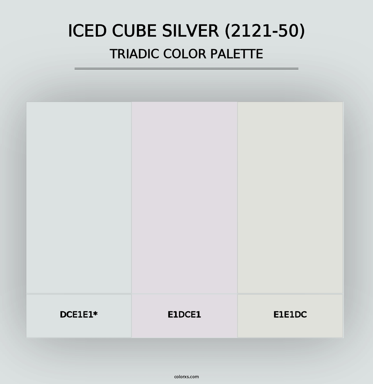 Iced Cube Silver (2121-50) - Triadic Color Palette