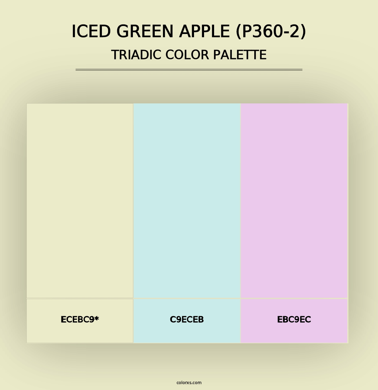 Iced Green Apple (P360-2) - Triadic Color Palette