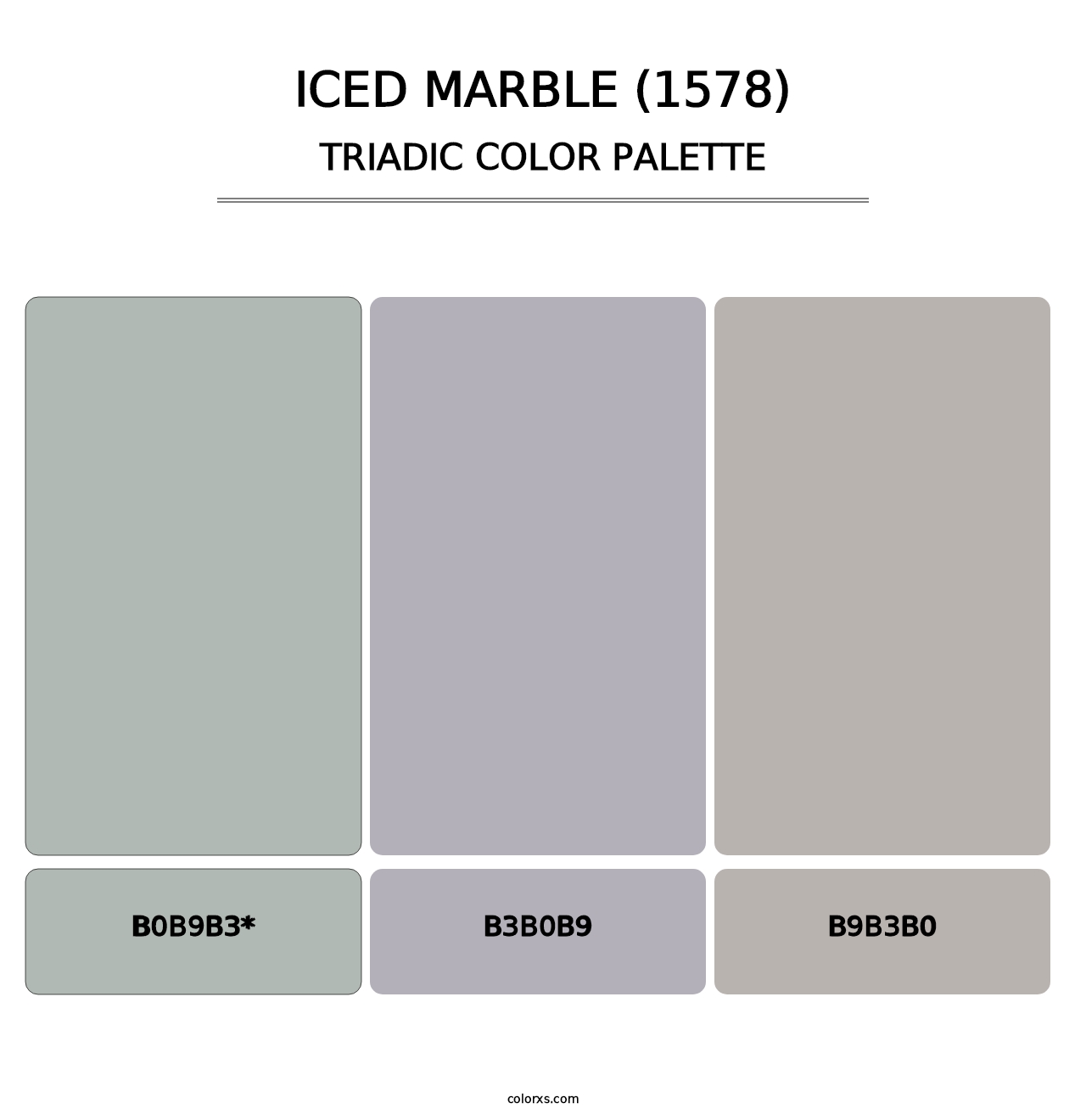 Iced Marble (1578) - Triadic Color Palette