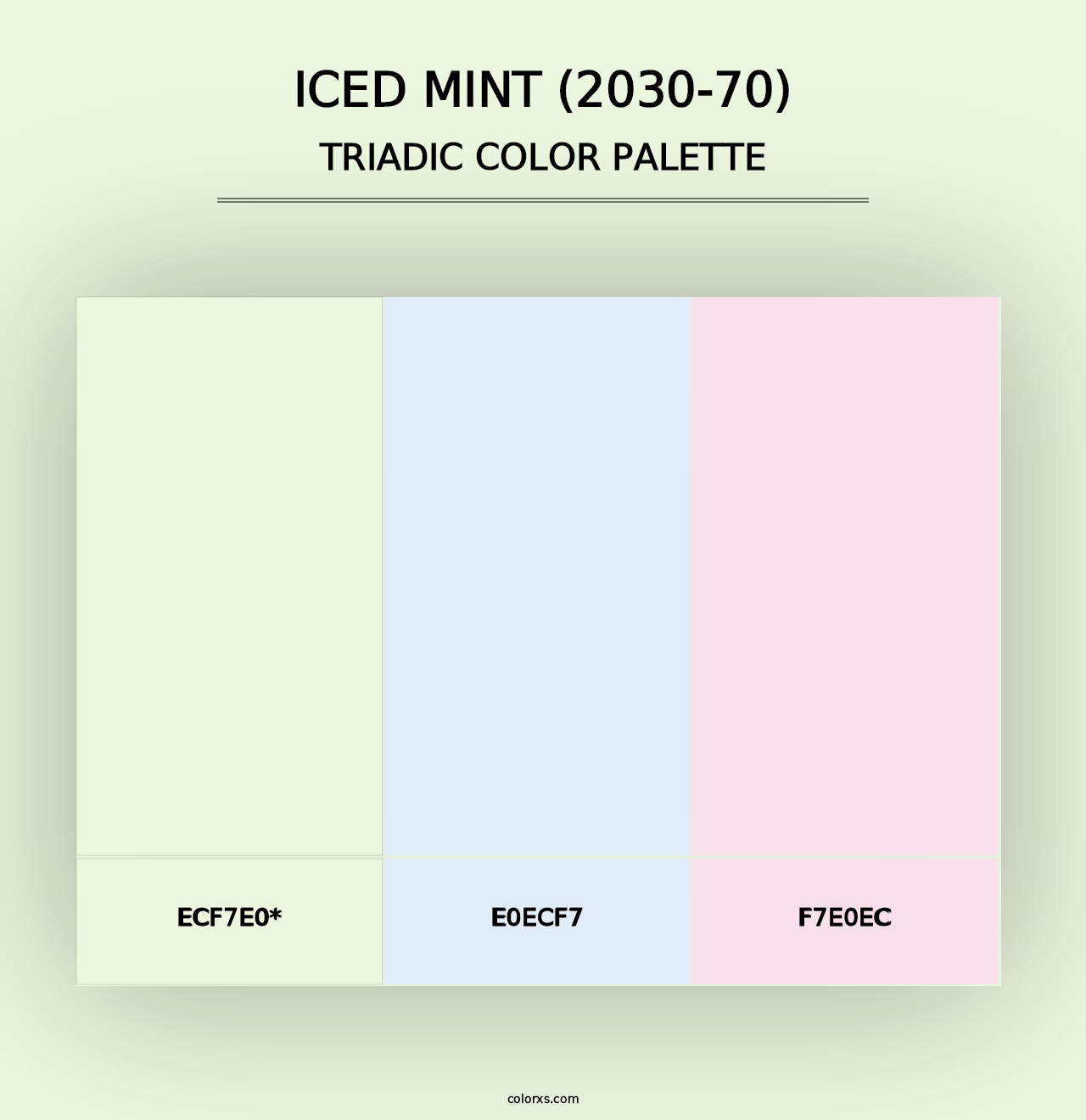 Iced Mint (2030-70) - Triadic Color Palette