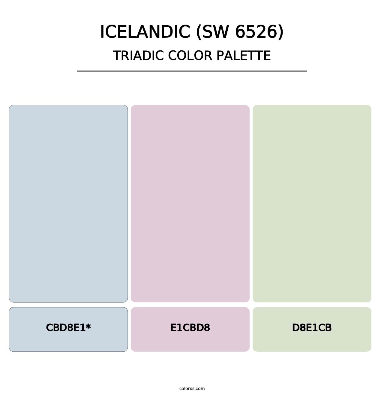 Icelandic (SW 6526) - Triadic Color Palette