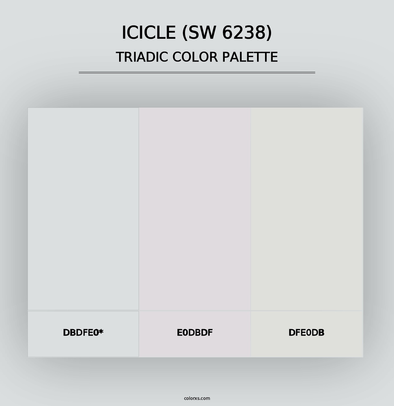 Icicle (SW 6238) - Triadic Color Palette