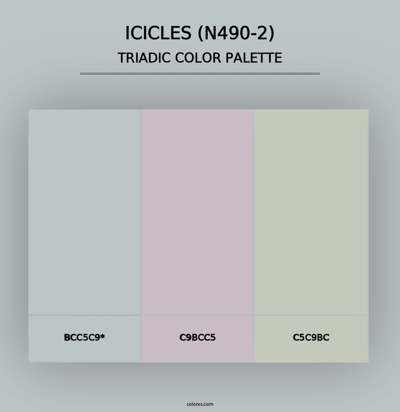 Icicles (N490-2) - Triadic Color Palette