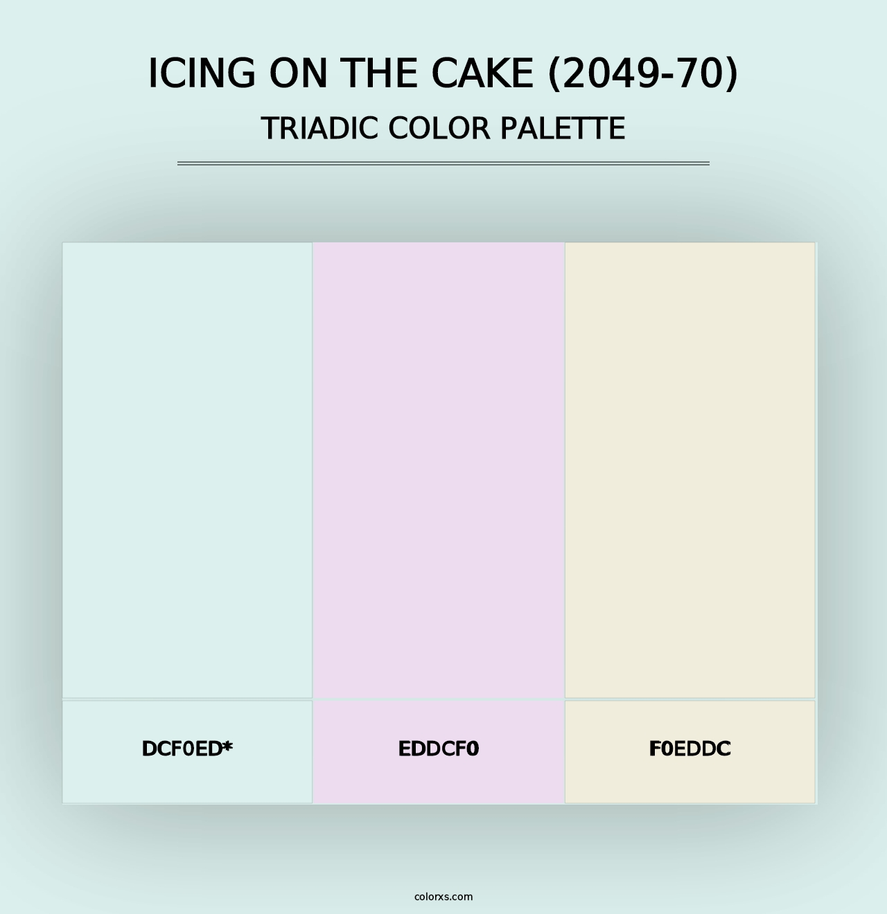 Icing on the Cake (2049-70) - Triadic Color Palette