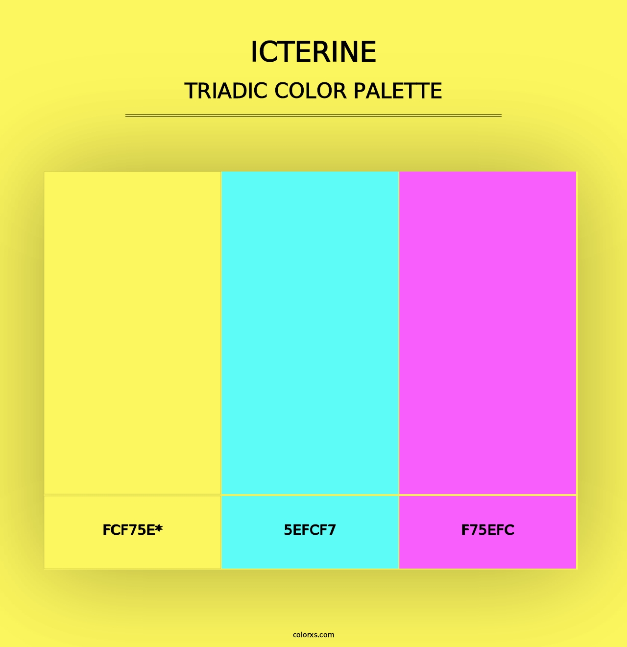 Icterine - Triadic Color Palette