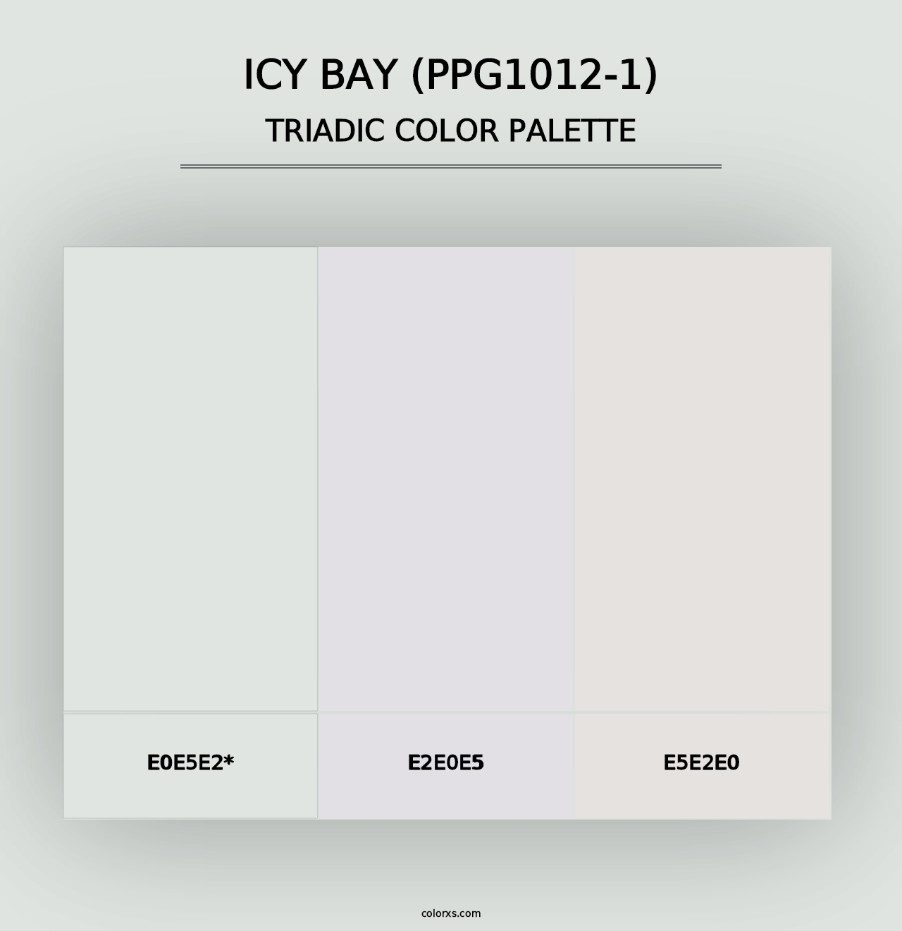 Icy Bay (PPG1012-1) - Triadic Color Palette