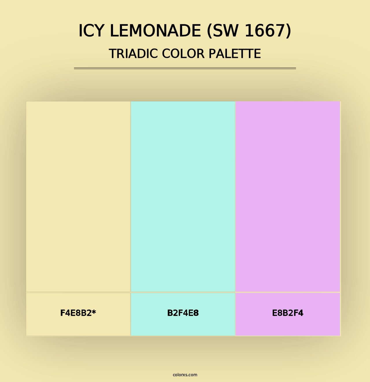 Icy Lemonade (SW 1667) - Triadic Color Palette