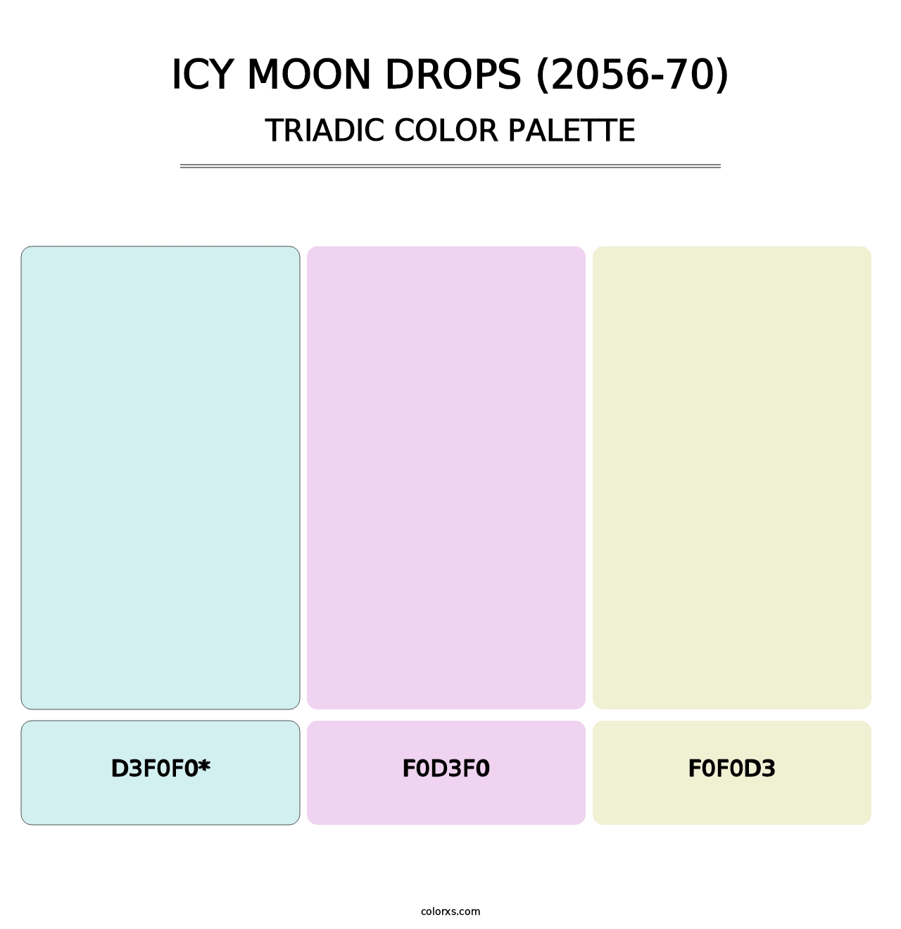 Icy Moon Drops (2056-70) - Triadic Color Palette