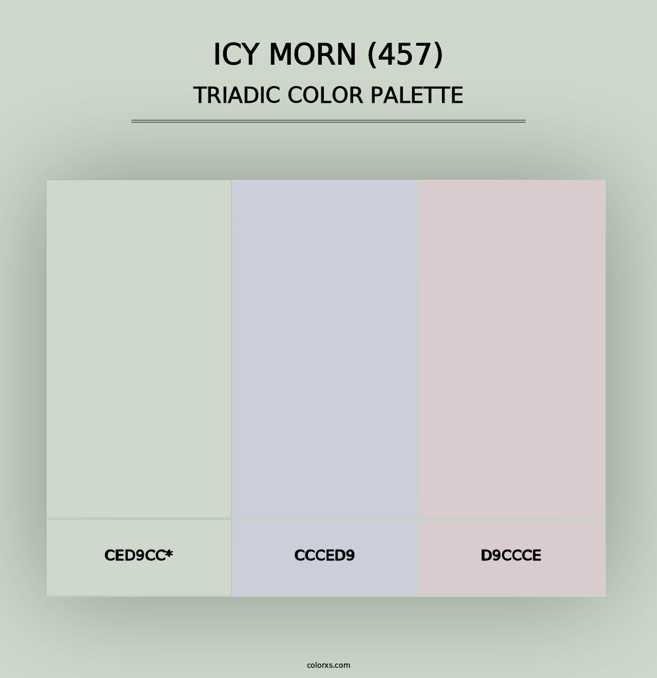 Icy Morn (457) - Triadic Color Palette