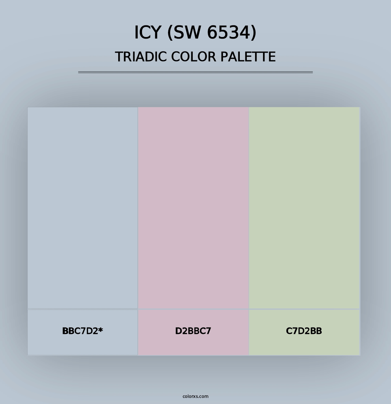 Icy (SW 6534) - Triadic Color Palette