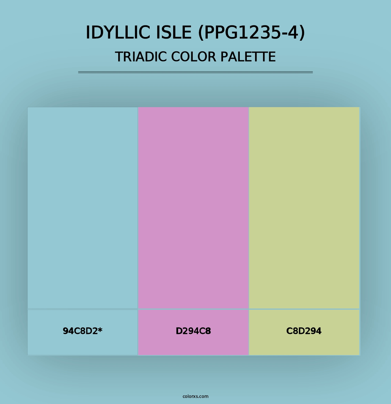 Idyllic Isle (PPG1235-4) - Triadic Color Palette