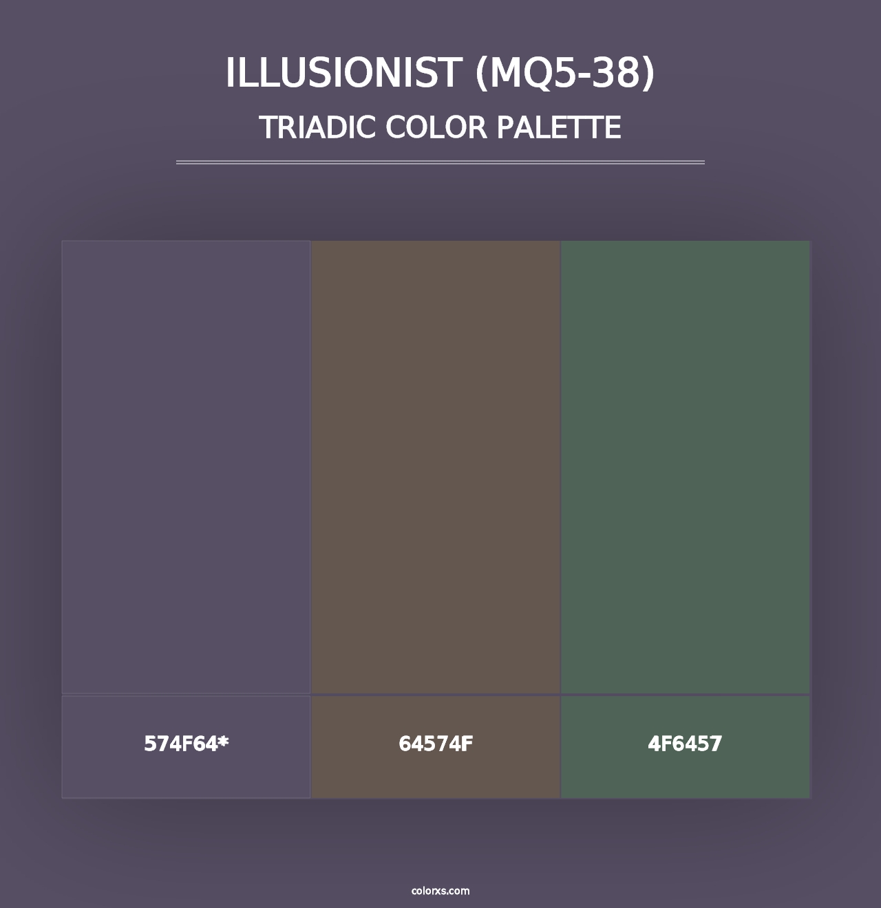 Illusionist (MQ5-38) - Triadic Color Palette