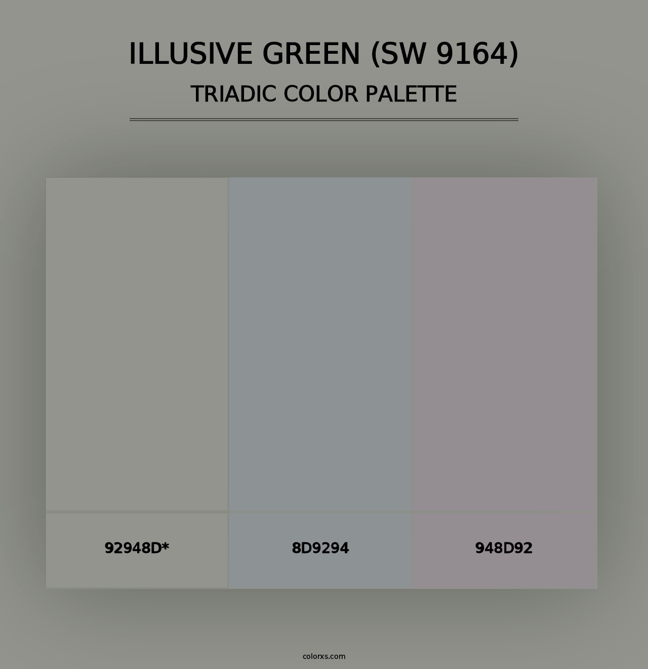 Illusive Green (SW 9164) - Triadic Color Palette