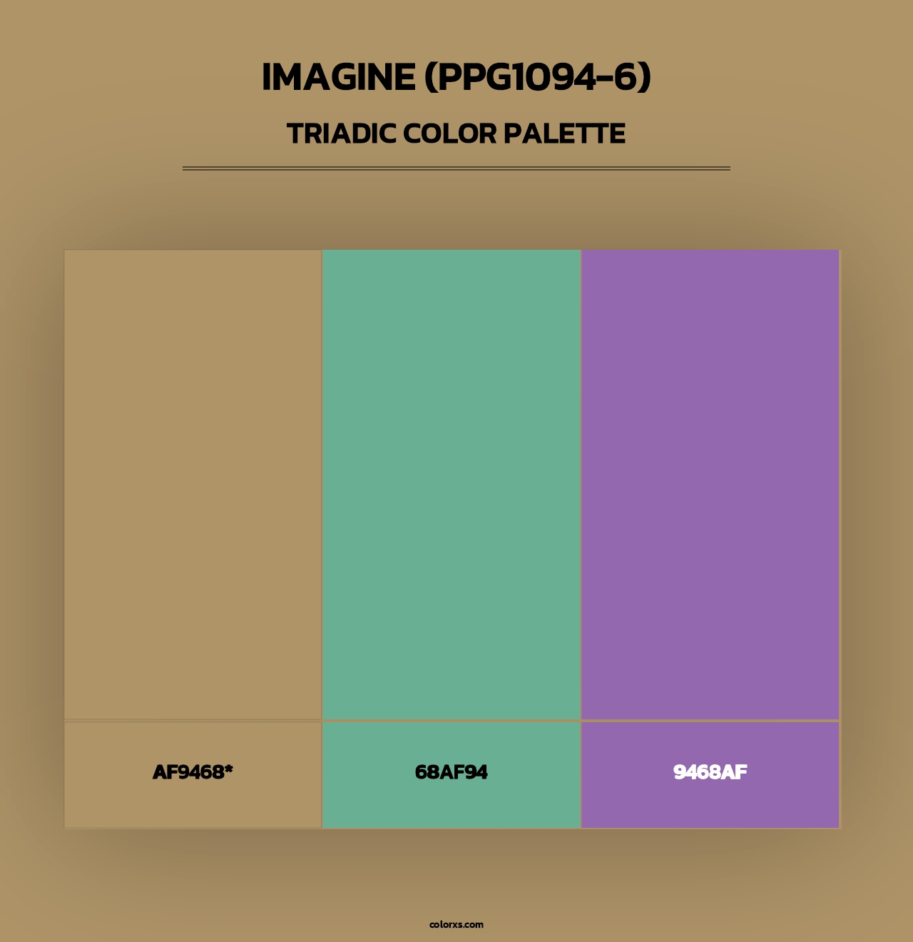 Imagine (PPG1094-6) - Triadic Color Palette