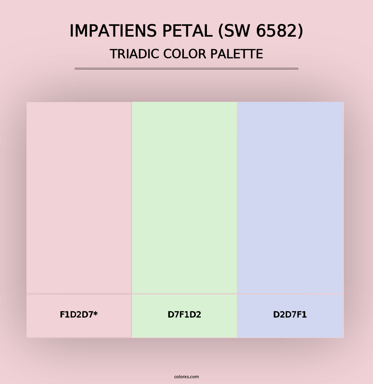 Impatiens Petal (SW 6582) - Triadic Color Palette