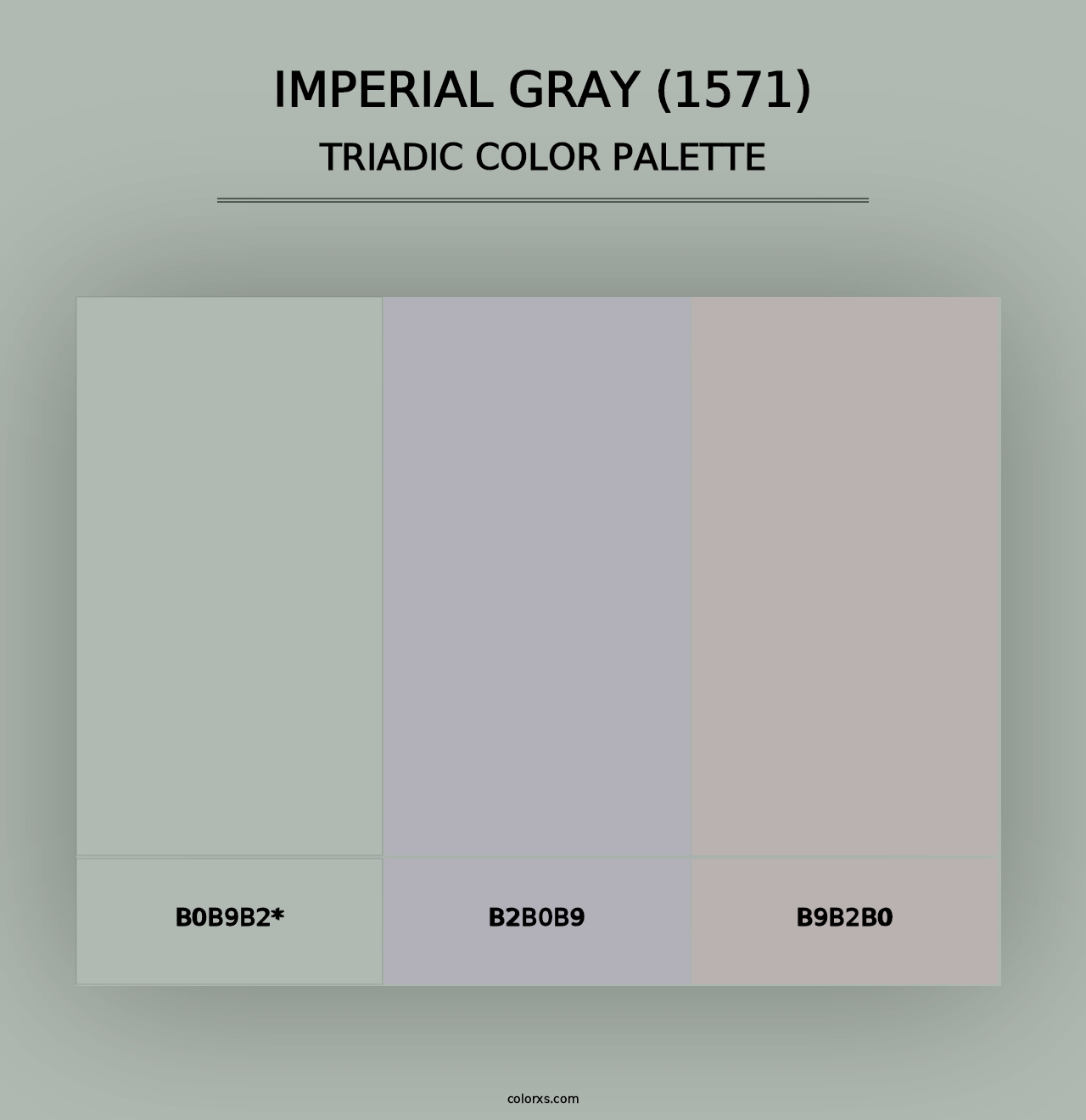 Imperial Gray (1571) - Triadic Color Palette