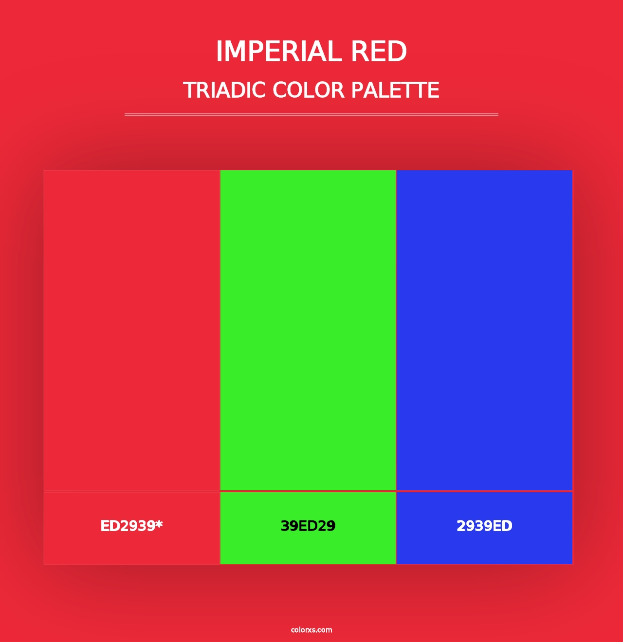 Imperial Red - Triadic Color Palette