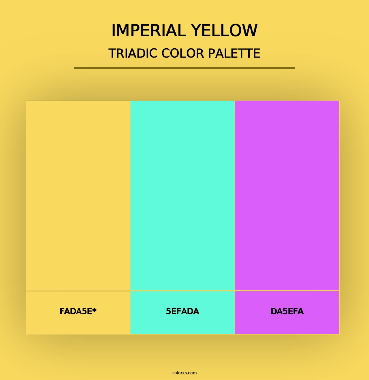 Imperial Yellow - Triadic Color Palette