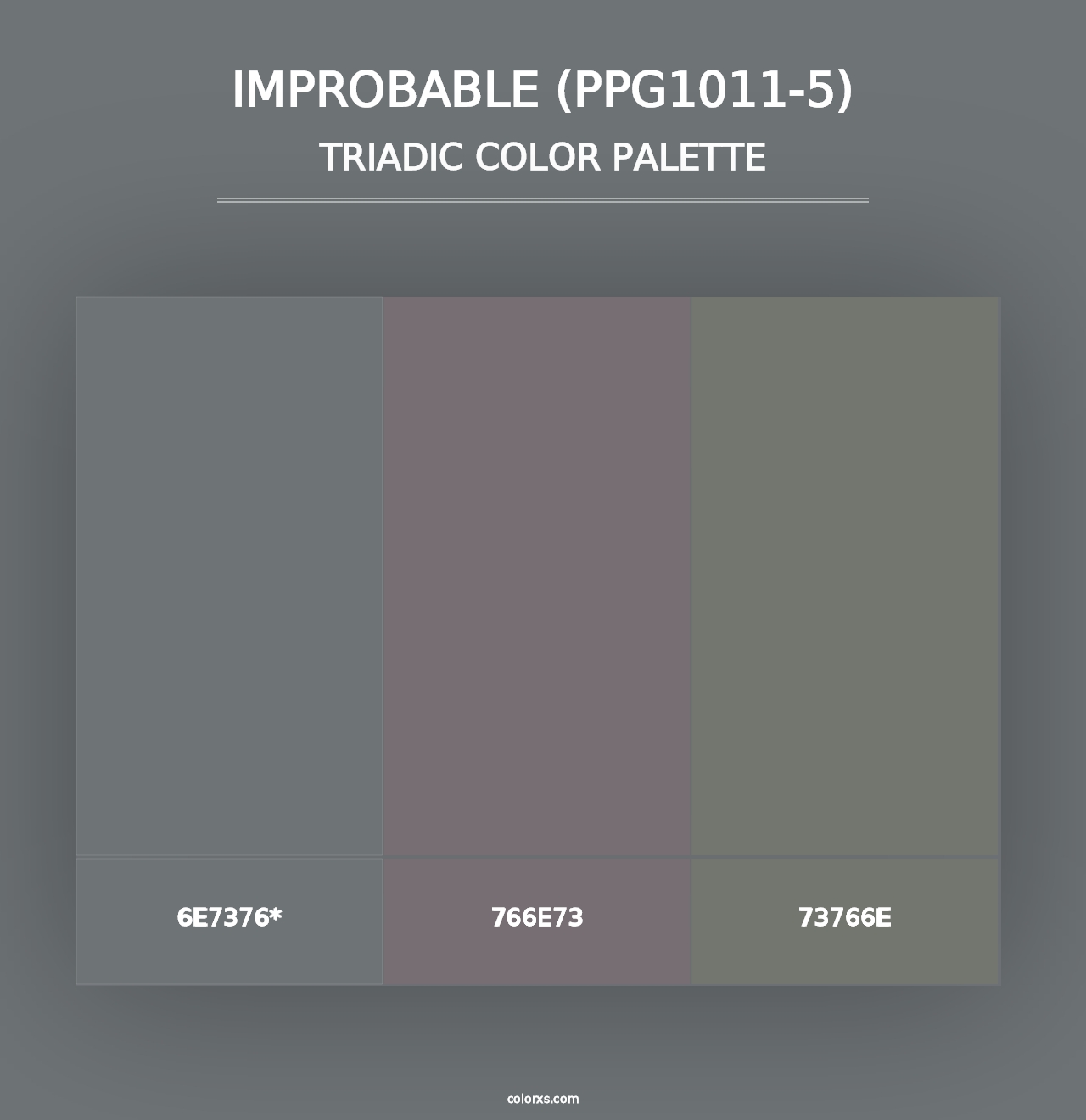 Improbable (PPG1011-5) - Triadic Color Palette