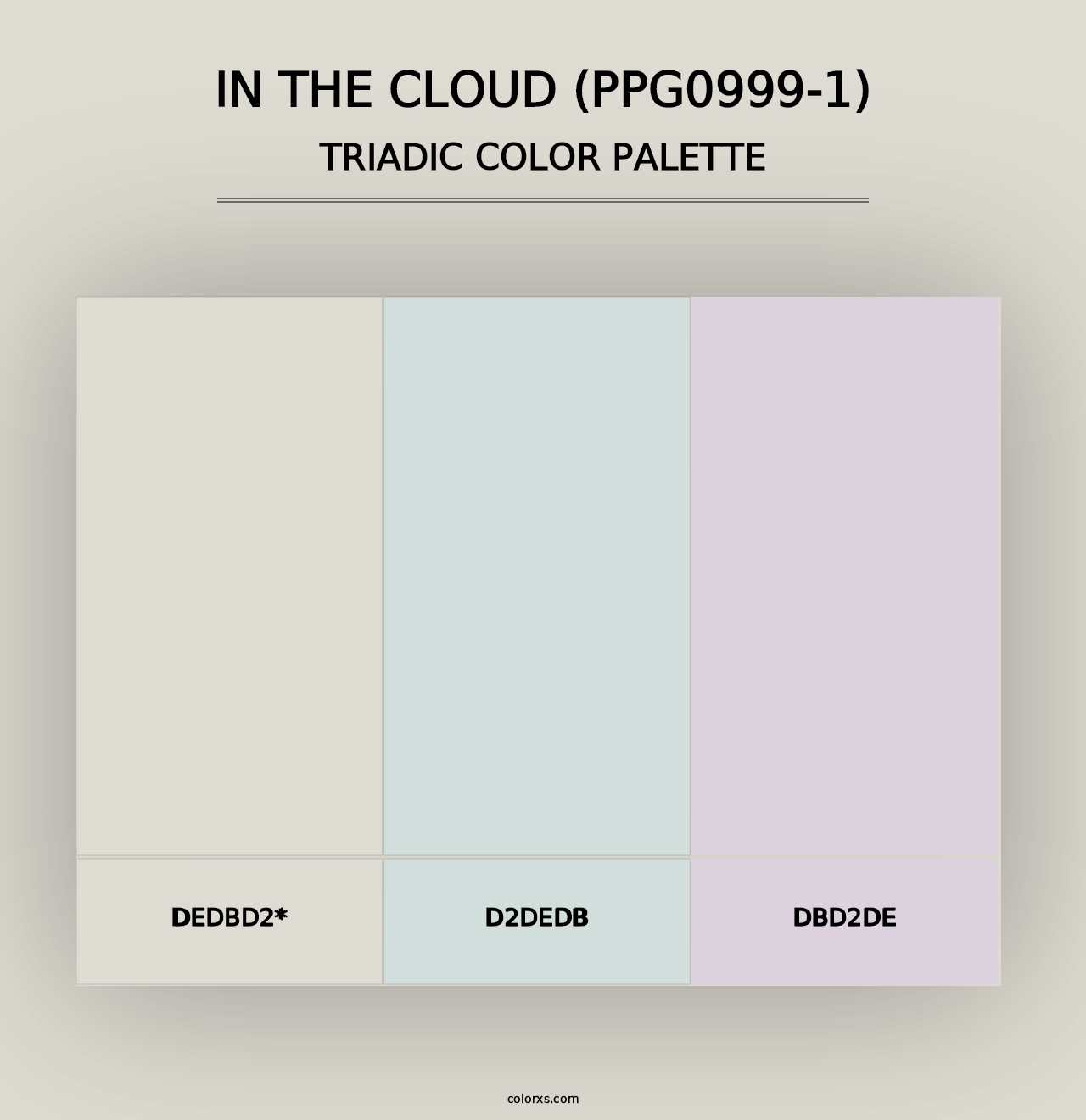 In The Cloud (PPG0999-1) - Triadic Color Palette