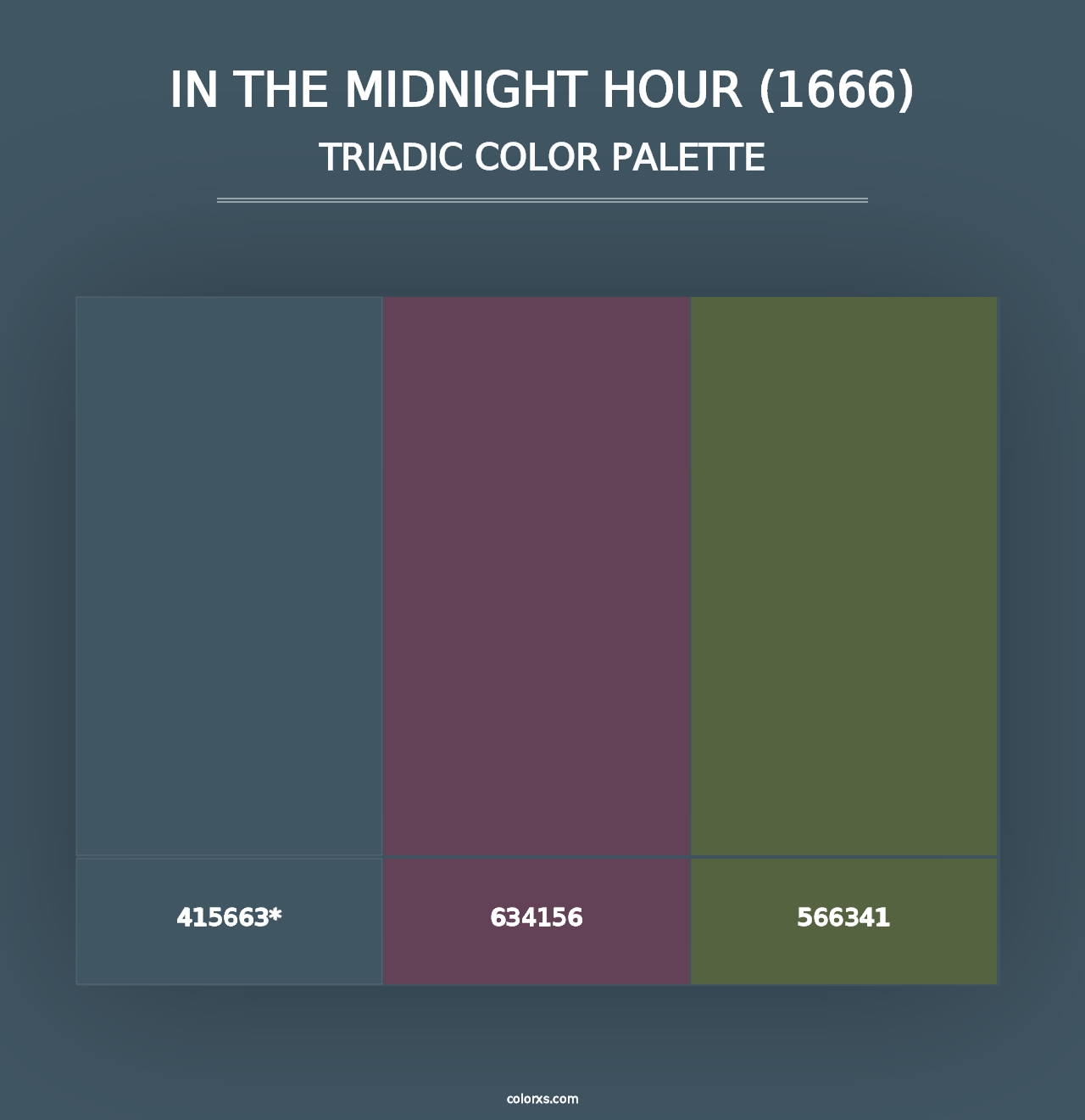 In the Midnight Hour (1666) - Triadic Color Palette