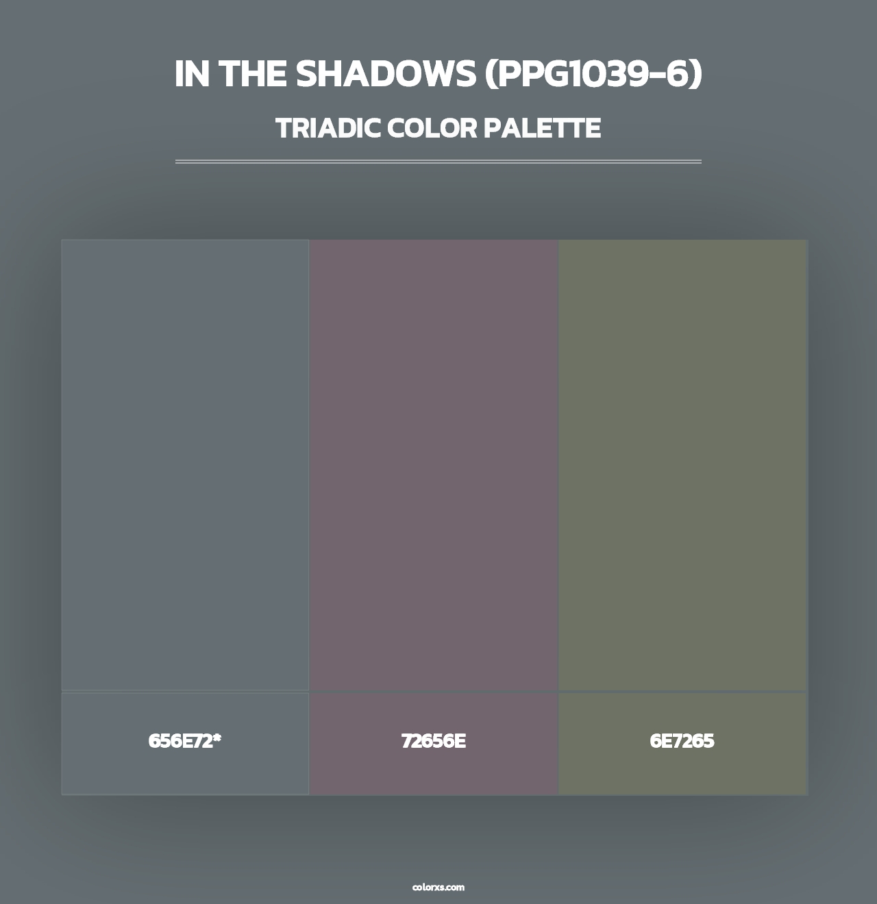 In The Shadows (PPG1039-6) - Triadic Color Palette