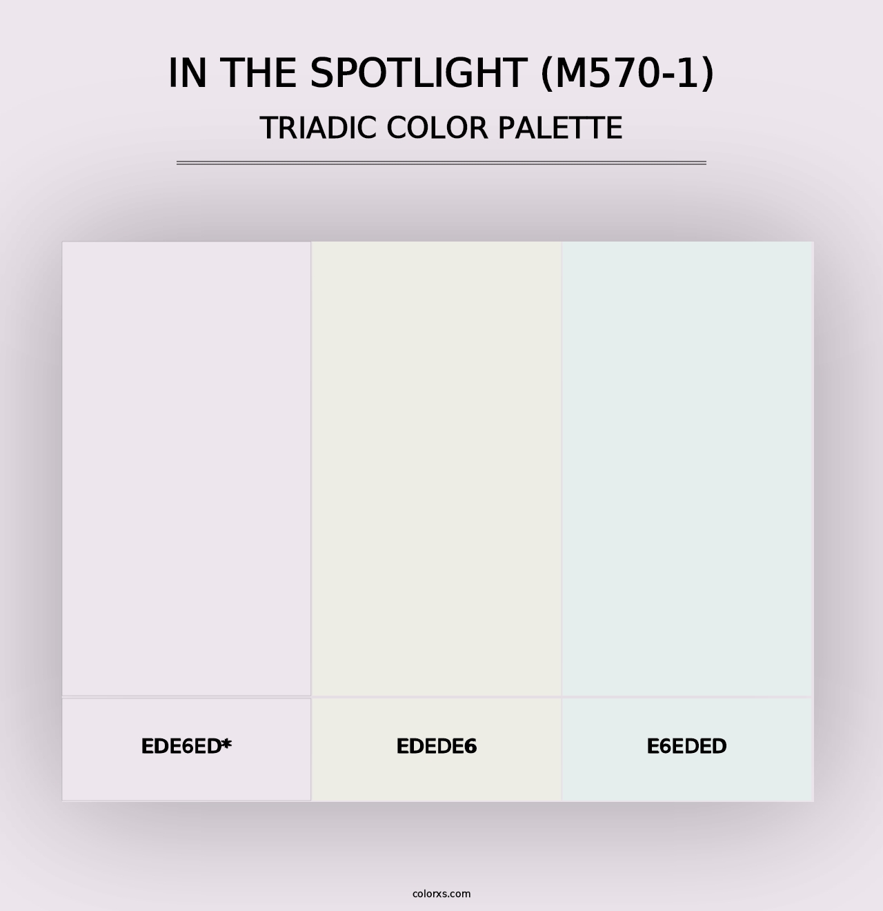 In The Spotlight (M570-1) - Triadic Color Palette