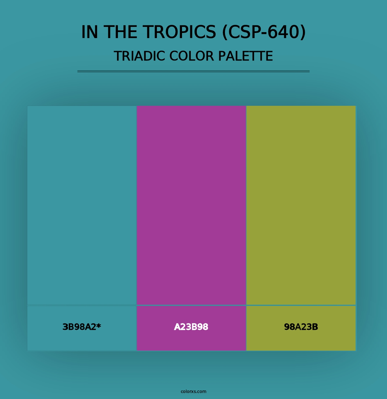 In the Tropics (CSP-640) - Triadic Color Palette