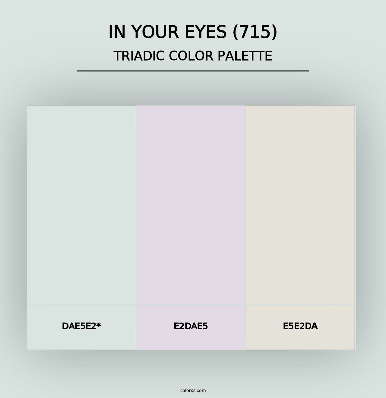 In Your Eyes (715) - Triadic Color Palette